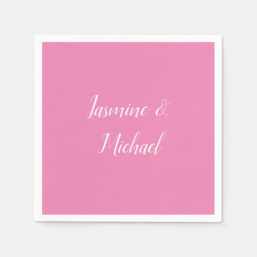 Professionele Moderne Minimalistische Roze Kleur Servet (Voorkant)