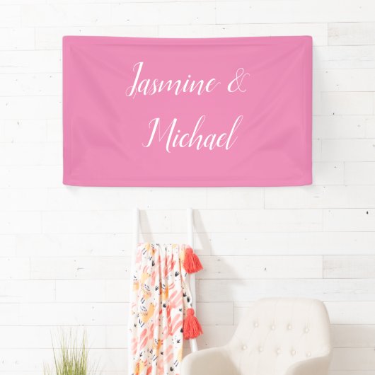 Professionele Moderne Minimalistische Roze Kleur Spandoek (Insitu)