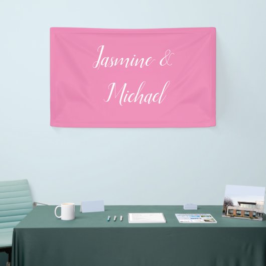Professionele Moderne Minimalistische Roze Kleur Spandoek (Beurs)