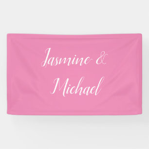Professionele Moderne Minimalistische Roze Kleur Spandoek