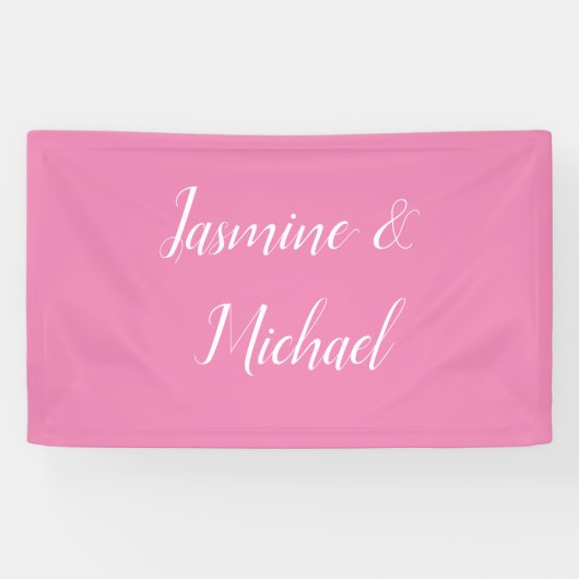 Professionele Moderne Minimalistische Roze Kleur Spandoek (Horizontaal)