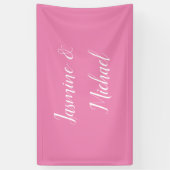 Professionele Moderne Minimalistische Roze Kleur Spandoek (Verticaal)