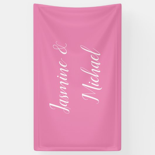 Professionele Moderne Minimalistische Roze Kleur Spandoek (Verticaal)