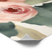 Professionele Moderne Minimalistische Rozen Bloem Poster (Hoek)