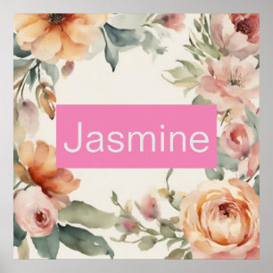 Professionele Moderne Minimalistische Rozen Bloem Poster