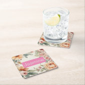 Professionele Moderne Minimalistische Rozen Bloeme Kartonnen Onderzetters (Insitu)