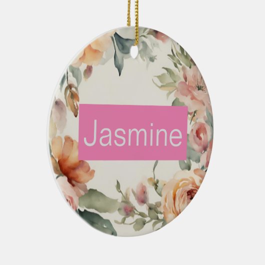 Professionele Moderne Minimalistische Rozen Bloeme Keramisch Ornament (Rechts)