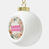 Professionele Moderne Minimalistische Rozen Bloeme Keramische Bal Ornament (Rechts)