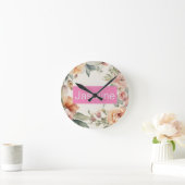 Professionele Moderne Minimalistische Rozen Bloeme Ronde Klok (Huis)