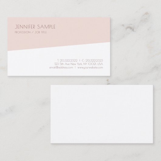 Professionele, moderne, minimalistische Sjabloon Visitekaartje (Voorkant / Achterkant)