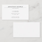 Professionele, moderne, minimalistische Sjabloon Visitekaartje (Voorkant / Achterkant)