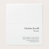 Professionele moderne minimalistische standaardmat visitekaartje (Buitenkant ongevouwen)