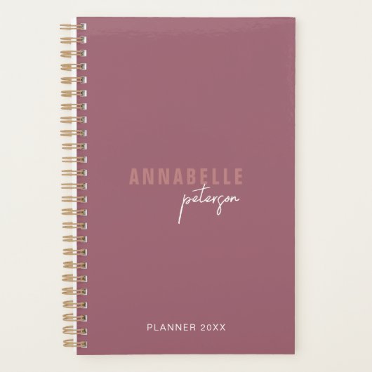 Professionele moderne minimalistische stoffige Roo Planner (Voorkant)