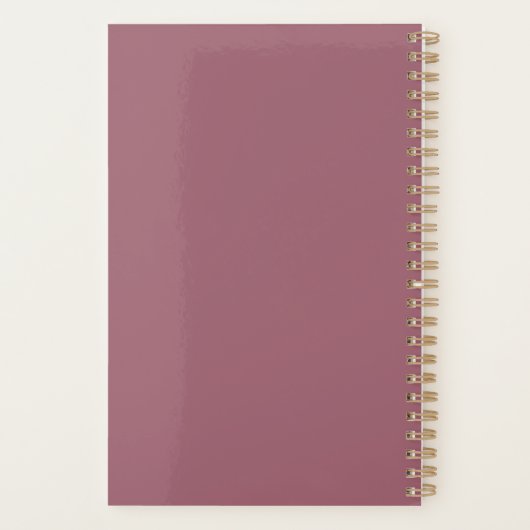 Professionele moderne minimalistische stoffige Roo Planner (Achterkant)
