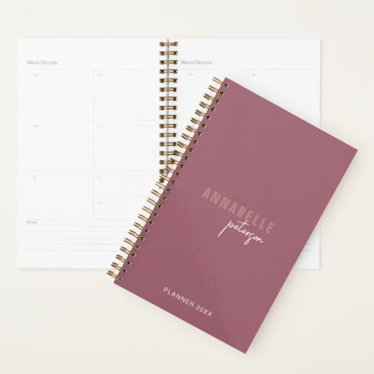 Professionele moderne minimalistische stoffige Roo Planner (Display)