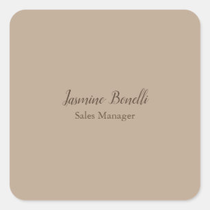 Professionele, moderne minimalistische vierkante sticker