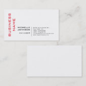 Professionele, moderne minimalistische visitekaartje (Voorkant / Achterkant)