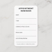 Professionele moderne minimalistische zwart-wit afsprakenkaartje (Voorkant)