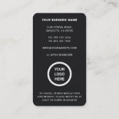 Professionele moderne minimalistische zwart-wit afsprakenkaartje (Achterkant)