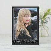 Professionele Moderne Model Actor Fotokaart Kaart (Staand voorkant)