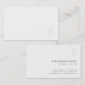 Professionele Moderne Monogram Eenvoudige Sjabloon Visitekaartje (Voorkant / Achterkant)