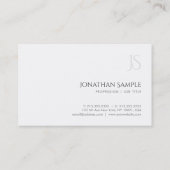 Professionele Moderne Monogram Eenvoudige Sjabloon Visitekaartje (Achterkant)