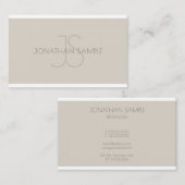 Professionele moderne monogram Eenvoudige Sjabloon Visitekaartje (Voorkant / Achterkant)