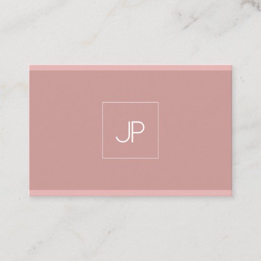 Professionele Moderne Monogram Elegant Eenvoudig Visitekaartje (Voorkant)