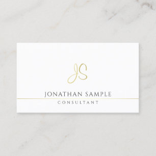 Professionele moderne monogram Elegant Sjabloon Visitekaartje