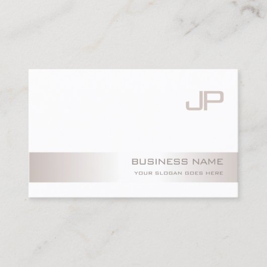 Professionele Moderne Monogram Elegante Sjabloon Visitekaartje (Voorkant)