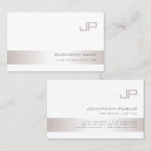 Professionele Moderne Monogram Elegante Sjabloon Visitekaartje (Voorkant / Achterkant)