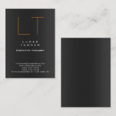 Professionele Moderne Monogram Grijze Kleur Visitekaartje (Voorkant / Achterkant)