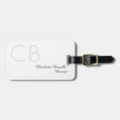 Professionele moderne monogram minimalistische cre bagagelabel (Voorkant horizontaal)