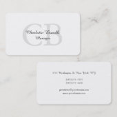 Professionele moderne monogram minimalistische cre visitekaartje (Voorkant / Achterkant)