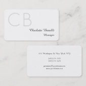 Professionele moderne monogram minimalistische cre visitekaartje (Voorkant / Achterkant)