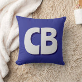 Professionele Moderne Monogram Minimalistische Ini Kussen (Deken)