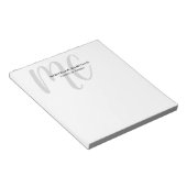 Professionele Moderne Monogram Minimalistische Notitieblok (Schuin)
