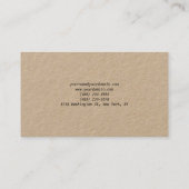 Professionele moderne monogrammen met minimalistis visitekaartje (Achterkant)