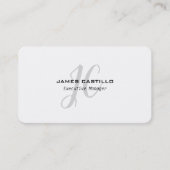 Professionele moderne monogrammen visitekaartje (Voorkant)