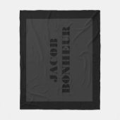 Professionele Moderne Naam | Donkergrijs en zwart Fleece Deken (Voorkant)