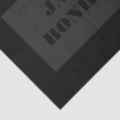 Professionele Moderne Naam | Donkergrijs en zwart Tissuepapier (Detail)