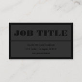 Professionele Moderne Naam | Donkergrijs en zwart Visitekaartje (Achterkant)