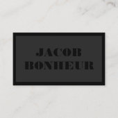 Professionele Moderne Naam | Donkergrijs en zwart Visitekaartje (Voorkant)