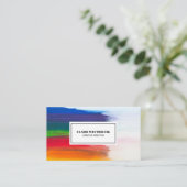 Professionele, moderne, op maat gemaakte zakelijke visitekaartje (Staand voorkant)