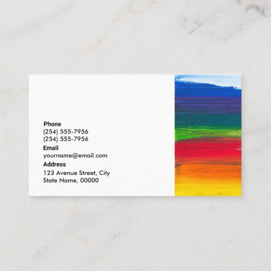 Professionele, moderne, op maat gemaakte zakelijke visitekaartje (Achterkant)