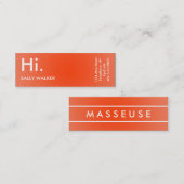 Professionele moderne oranje mini-visitekaartjes mini visitekaartje (Voorkant / Achterkant)