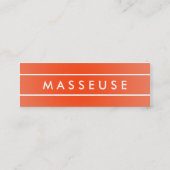 Professionele moderne oranje mini-visitekaartjes mini visitekaartje (Achterkant)