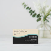 Professionele moderne poolservice visitekaartje (Staand voorkant)