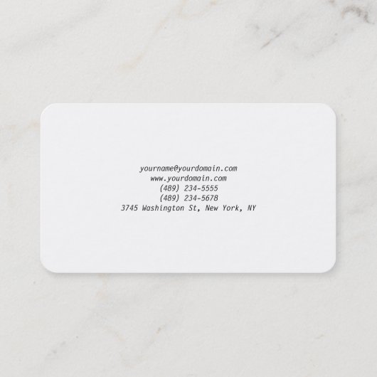 Professionele moderne Premium Gray Monogrammen Visitekaartje (Achterkant)