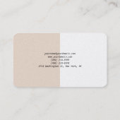 Professionele moderne Premium Parelmonogrammen Visitekaartje (Achterkant)